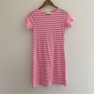 STS Sail to Sable Striped Jetting to Jetties Dress XS Short Sleeve Pink White